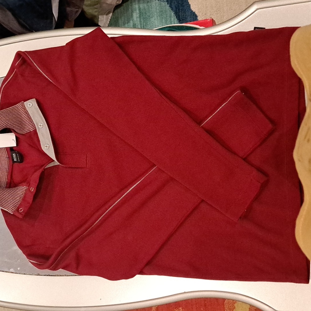 BOSS Large regular fit, knit, Burgundy, 21" P2P